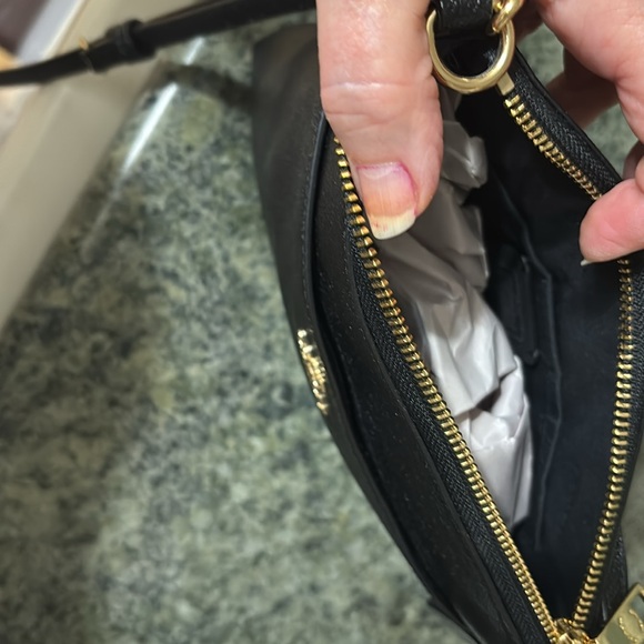 Coach purse with shoulder strap. Use as a cross bag. Dark brown. - Picture 4 of 5